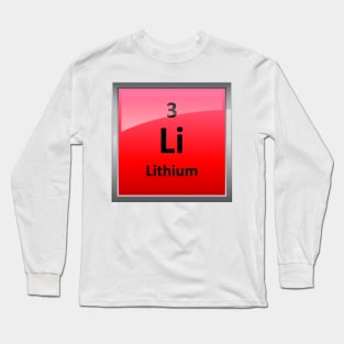 Lithium Element Tile - Periodic Table Long Sleeve T-Shirt